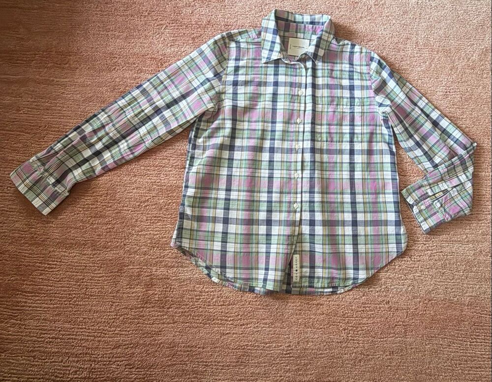 Lucky Brand Plaid Cotton Button Down Shirt Women’s S Multicolor